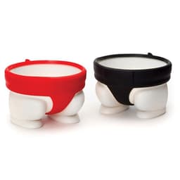 Set 2 Suporturi pentru Oua Fierte,, Model Sumo, din Silicon si PP, Multicolor 2