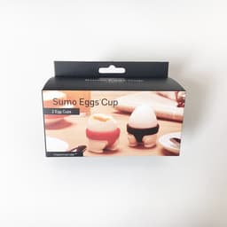 Set 2 Suporturi pentru Oua Fierte,, Model Sumo, din Silicon si PP, Multicolor 4