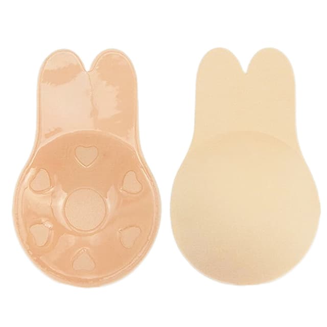 Sutien Invizibil cu Silicon Autoadeziv,, Efect de Push-Up, Fara Bretele, Reutilizabil, Liftup, Marime Universala, 10.5 cm, Bej