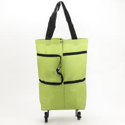 Geanta Pliabila,, 2 in 1, Carucior cu Roti, pentru Cumparaturi, 19 l, Verde, Plastic, 39 x 46 x 12 cm 8