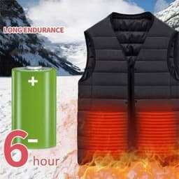 Vesta Inteligenta Incalzita,, Unisex, 2 Zone de Incalzire, Umplutura Bumbac, 3 Trepte de Temperatura, Incarcare USB, Negru, sub 45 kg, Marime S 10