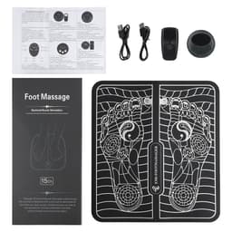 Covoras de Masaj pentru Picioare, EMS, 4 Niveluri de Intensitate, Incarcare USB, Ecran LED, Telecomanda Inclusa, Negru 3