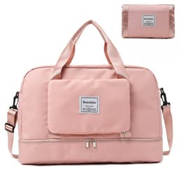 Geanta Pliabila,, pentru Voiaj, Buzunare Multiple, de Mana, Impermeabila, Material Textil, Capacitate 8 Kg, Dimensiune Deschisa 42x28x10 cm, Roz 12