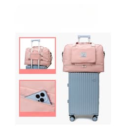 Geanta Pliabila,, pentru Voiaj, Buzunare Multiple, de Mana, Impermeabila, Material Textil, Capacitate 8 Kg, Dimensiune Deschisa 42x28x10 cm, Roz 13