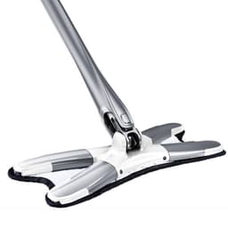 Mop Plat,, cu Sistem de Stoarcere, 2 Lavete Incluse, Lungime Telescopica 140 cm, Argintiu 1