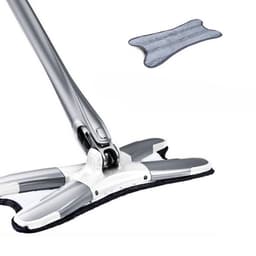 Mop Plat,, cu Sistem de Stoarcere, 4 Lavete Incluse, Lungime Telescopica 140 cm, Argintiu 1