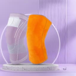 Orteza Elastica pentru Genunchi,, Ajustabila cu Bretele Elastice, Banda pentru Compresie, Material Respirabil, Marime M, Culoare Roz 2