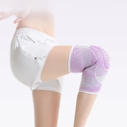 Orteza Elastica pentru Genunchi,, Ajustabila cu Bretele Elastice, Banda pentru Compresie, Material Respirabil, Marime M, Culoare Roz 6