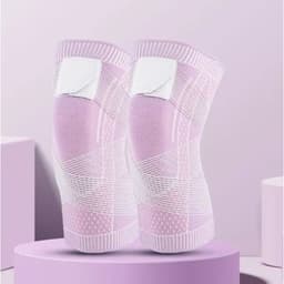 Orteza Elastica pentru Genunchi,, Ajustabila cu Bretele Elastice, Banda pentru Compresie, Material Respirabil, Marime XL, Culoare Roz 3