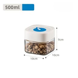Borcan din Sticla de Inalta Calitate,, Capac Ermetic, Uz Casnic, Depozitarea Condimentelor sau a Alimentelor Umede si Uscate, 500 mL, 10x10x9 cm, Alb 2