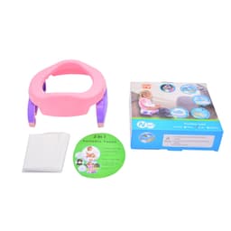 Olita Portabila 2 in 1,, Olita + Capac de Toaleta, din Plastic, Diametru 21 cm, Roz 6