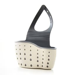 Suport Scurgere pentru Burete si Laveta de Vase Bucatarie,, Bej, Curea Reglabila, Plastic Flexibil, 15x 5x 20cm 1