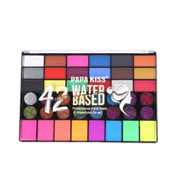Paleta 42 Culori Vopsea de Fata,, Pigment Fosforescent, Activare cu Apa, 20 x 14 x 1.6 cm, Multicolor 3
