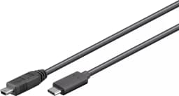 Cablu adaptor USB Type C tata - mini USB 5 pini 2.0 1m negru Goobay 1