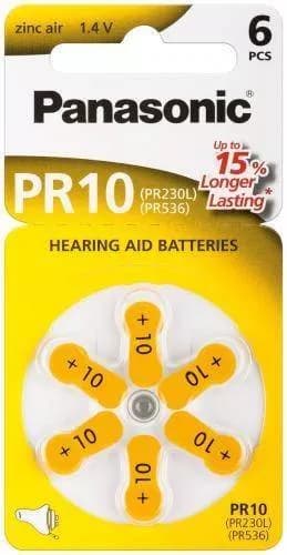 Baterii aparate auditive zinc-air V10 HA10 PR10 PR70 Panasonic 6buc