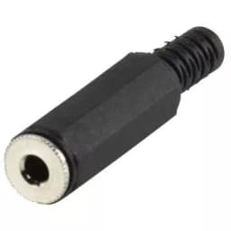 Conector jack stereo 3.5 mm mama cu protectie cablu Well 1