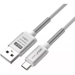 Cablu Thunder Micro USB Golf 40M argintiu 1m 2.4A Fast charging 1
