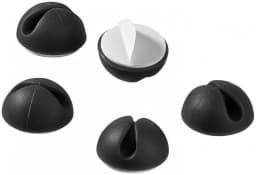 Ghidaj cablu pentru birou 5buc/set negru Goobay 1