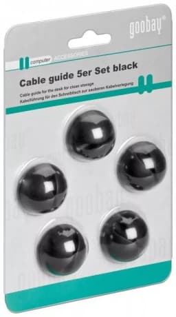 Ghidaj cablu pentru birou 5buc/set negru Goobay 3