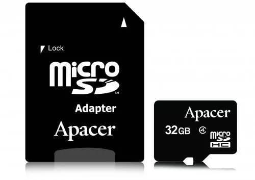 Card microSDHC 32GB Clasa 4 cu adaptor SD Apacer