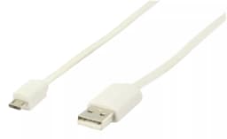 Cablu USB 2.0 USB A tata - micro USB B tata plat 1m alb Valueline 1