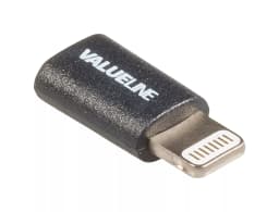 Adaptor USB Lightning tata - micro USB mama negru Valueline 2