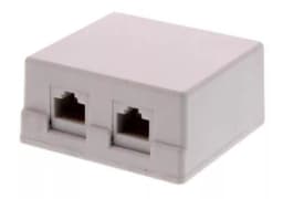 Priza dubla UTP cat6 RJ45 neecranat pe tencuiala Well 2