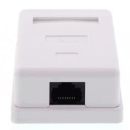 Priza simpla UTP cat6 RJ45 neecranat pe tencuiala Well 1