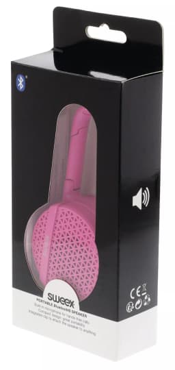 Boxa bluetooth portabila cu clip pentru atasare 3W roz Sweex 3