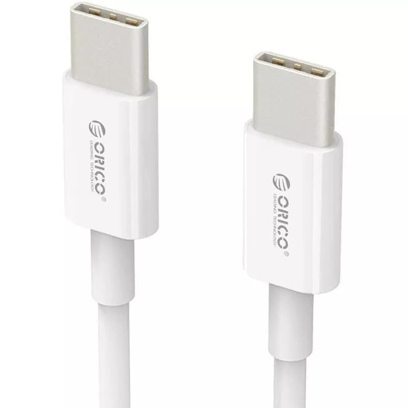 Cablu USB 2.0 USB Type C - USB Type C 2m Charging/Data Cablu alb Orico