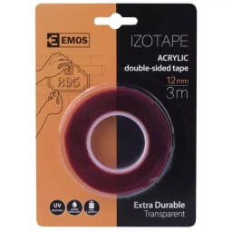 Banda dublu adeziva 3m x 12mm acrilica transparenta Emos 2