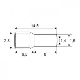 Varf terminal cablu de 1 mm rosu 2