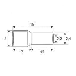 Varf terminal cablu de 2.5 mm albastru 2