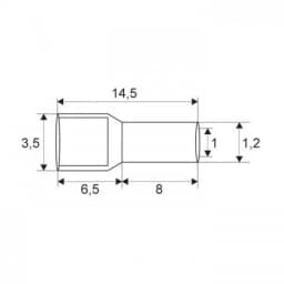 Varf terminal cablu de 0.75 mm negru 2