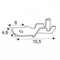 Papuc cositorit tata 4.8mm 2