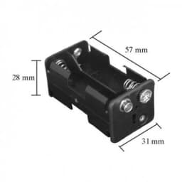 Suport baterii 4x AA cu mufa de conectare 9V 2
