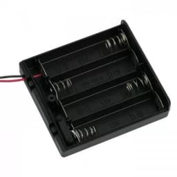 Suport baterii 4x AA cu capac intrerupator si fire 2