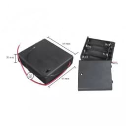 Suport baterii 4x AA cu capac intrerupator si fire 3