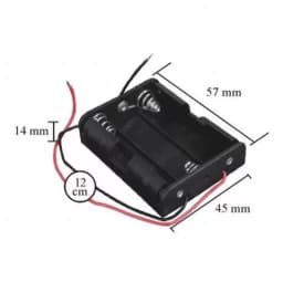 Suport baterii 3x AA cu fire 12cm 2