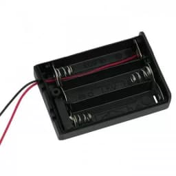 Suport baterii 3x AA cu capac intrerupator si fire 2