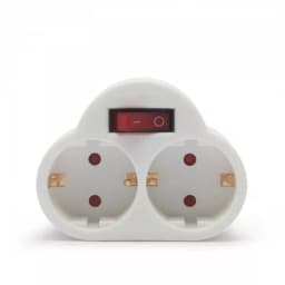 Distribuitor 1 la 2 schuko cu intrerupator Delight 1
