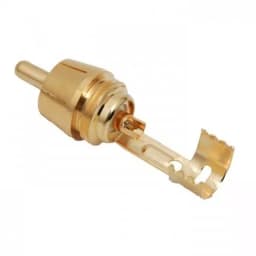 Mufa RCA tata contact aurit cablu 8mm inel rosu 2