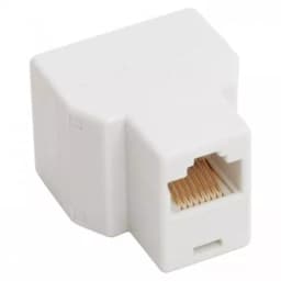 Adaptor 8p8c ISDN RJ45 mama la 2x RJ45 mama alb Goobay 2