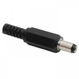 Mufa DC 2.1x5.5mm tata pin 9mm cu protector cablu Goobay 3