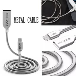 Cablu Kirsite Micro USB Golf 36M argintiu 1m 2.4A Fast Charging 3
