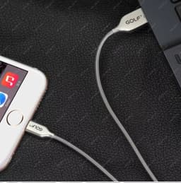 Cablu Kirsite Micro USB Golf 36M argintiu 1m 2.4A Fast Charging 5