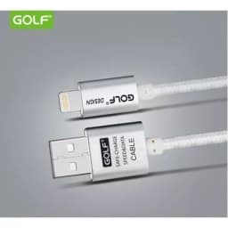 Cablu METAL iPhone Golf 10i argintiu 1m 2.1A Fast Charging 3