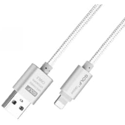 Cablu METAL iPhone Golf 10i argintiu 1m 2.1A Fast Charging 1