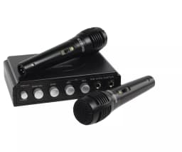 Mixer karaoke cu 2 microfoane negru Konig 1