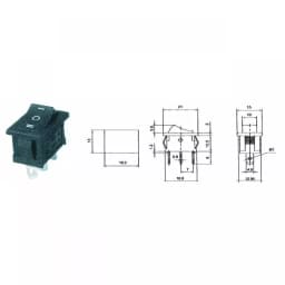 Intrerupator ON-OFF-ON 3 pini 6A 250V MRS103A cu retinere 2